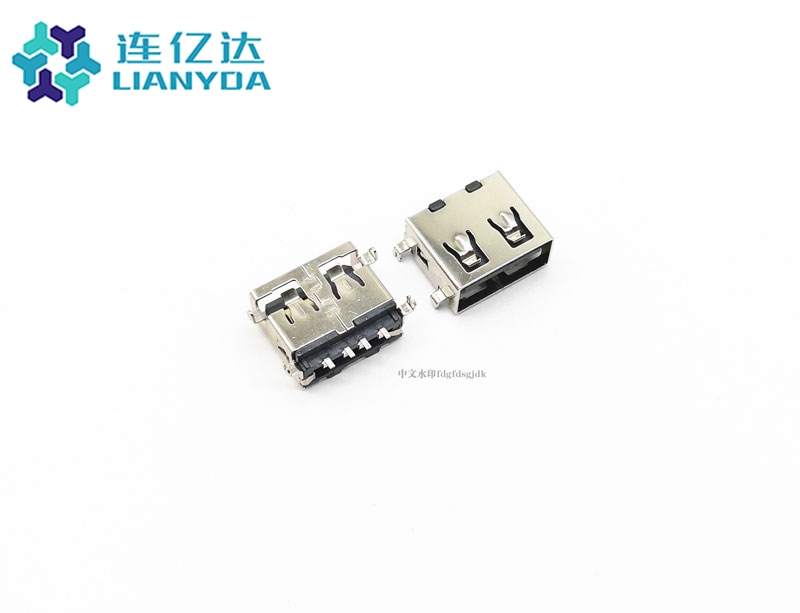 USB 2.0 AF 短体沉板L=10.0 下沉1.1