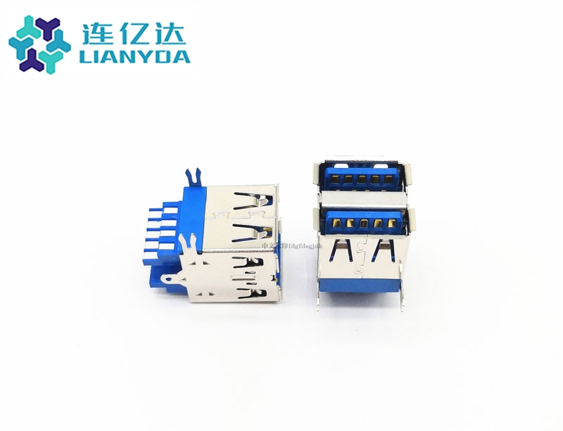 USB 3.0 AF 双层焊线 带脚