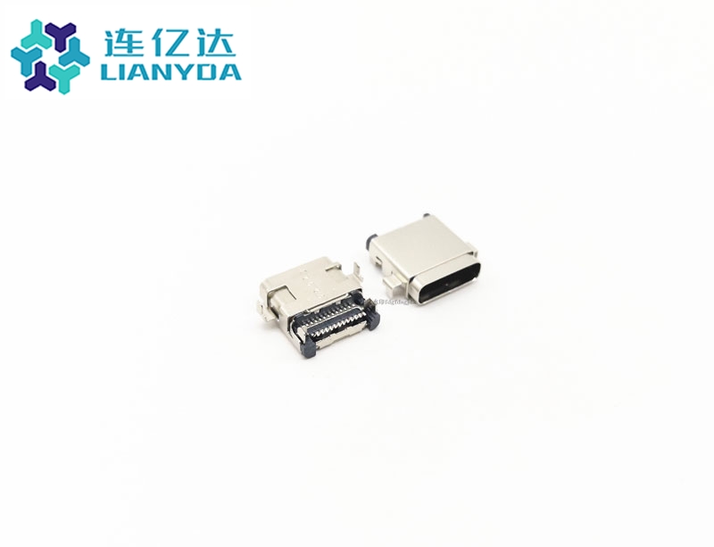 东莞USB3.1 TYPE-C 24Pin 沉板 双排贴 双壳 板上2.18