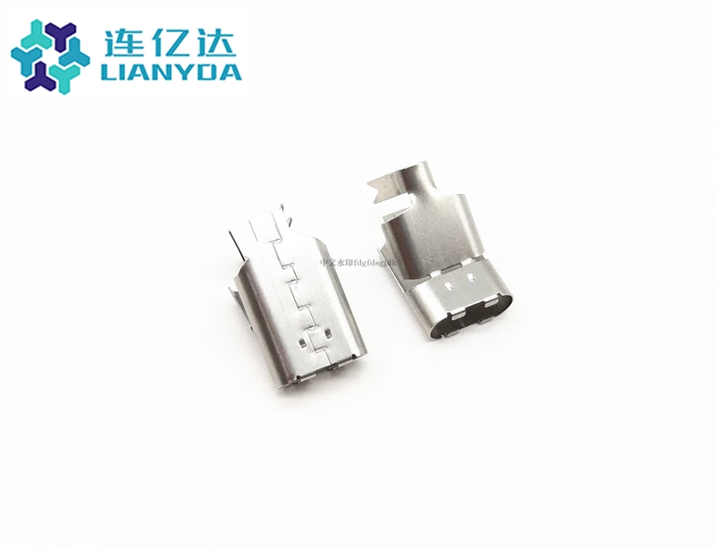 六安ZC1-H204Y05 USB C TYPE 一体式铆压后壳L=16MM